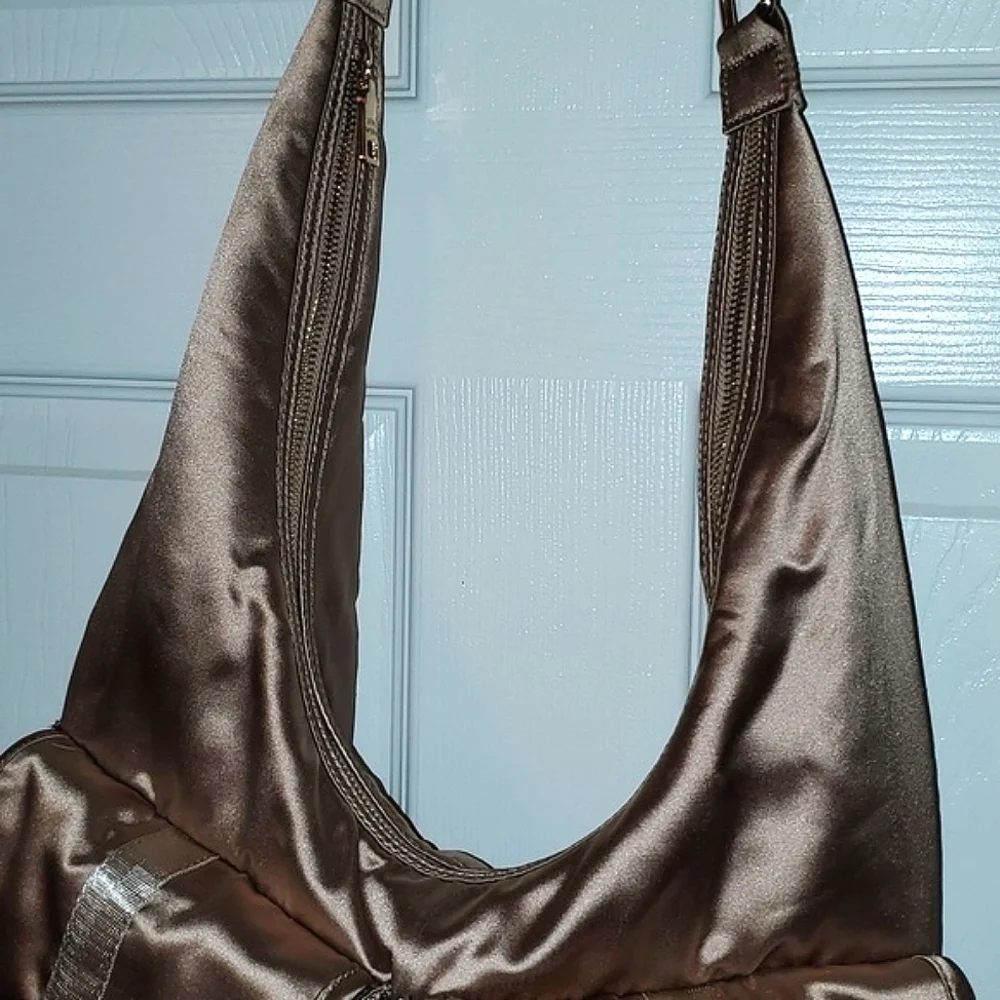 STEVE MADDEN Cole Satin Hobo Champagne